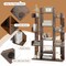 Costway 1/2 PCS Bookshelf Tree-Shaped Bookcase with 13 Storage Shelf Rustic Industrial Style Rustic Brown